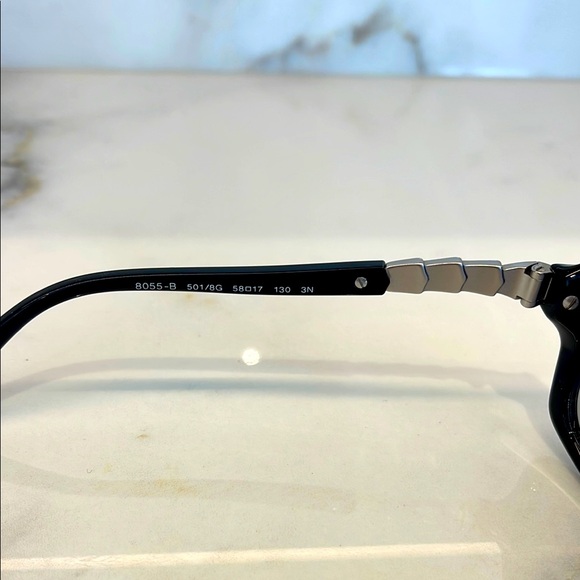 Bvlgari Black Sunglasses with Oversized Square Frame and Gradient Lenses - Picture 6 of 11